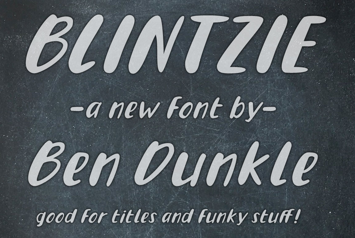 Blintzie, a new font