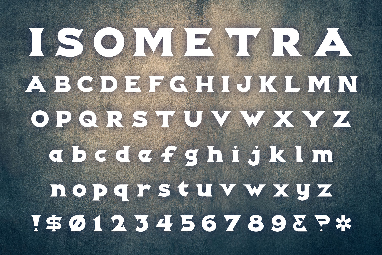 Isometra font design