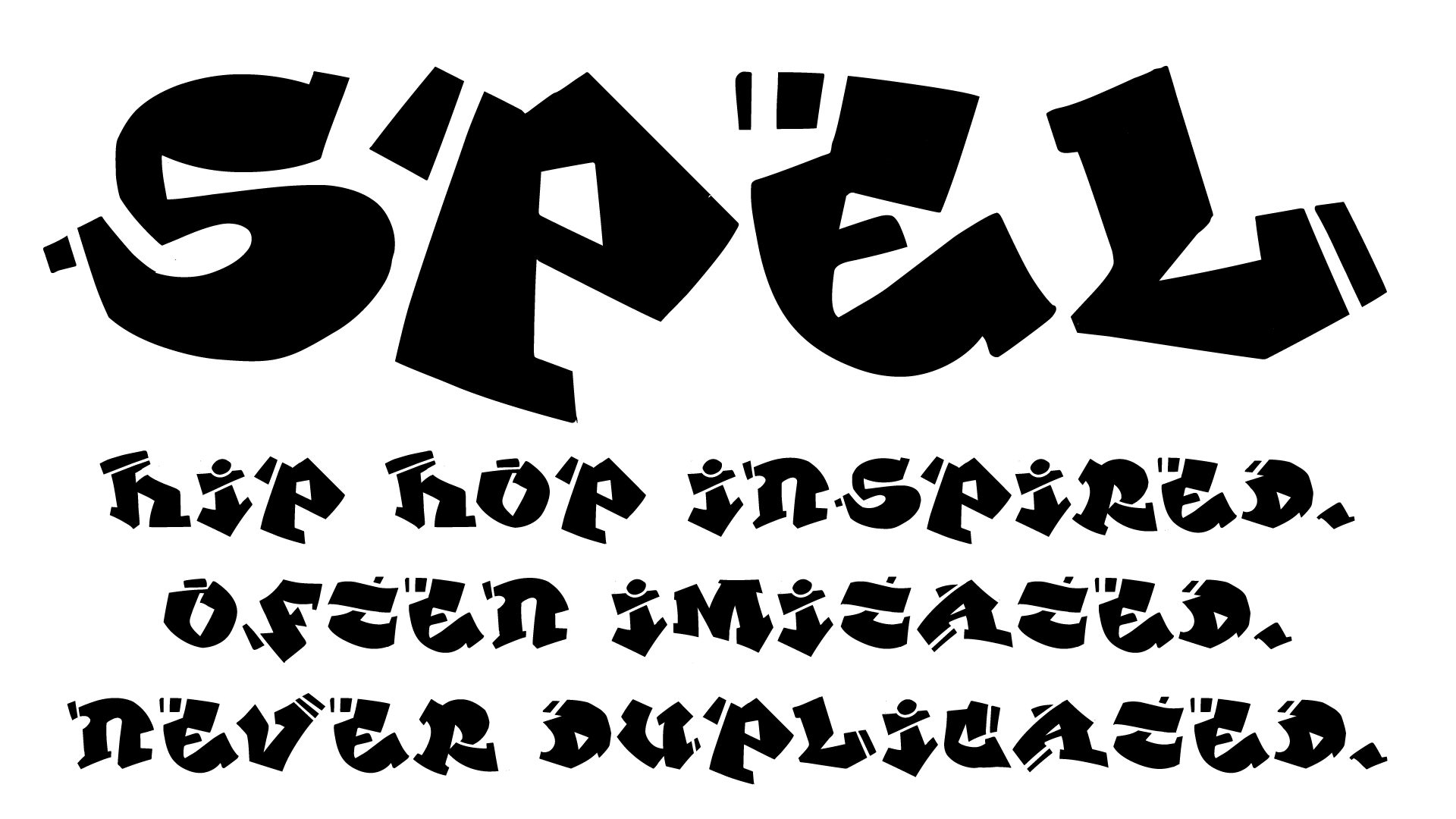 SPEL, a hip-hop inspired font I designed a while back
