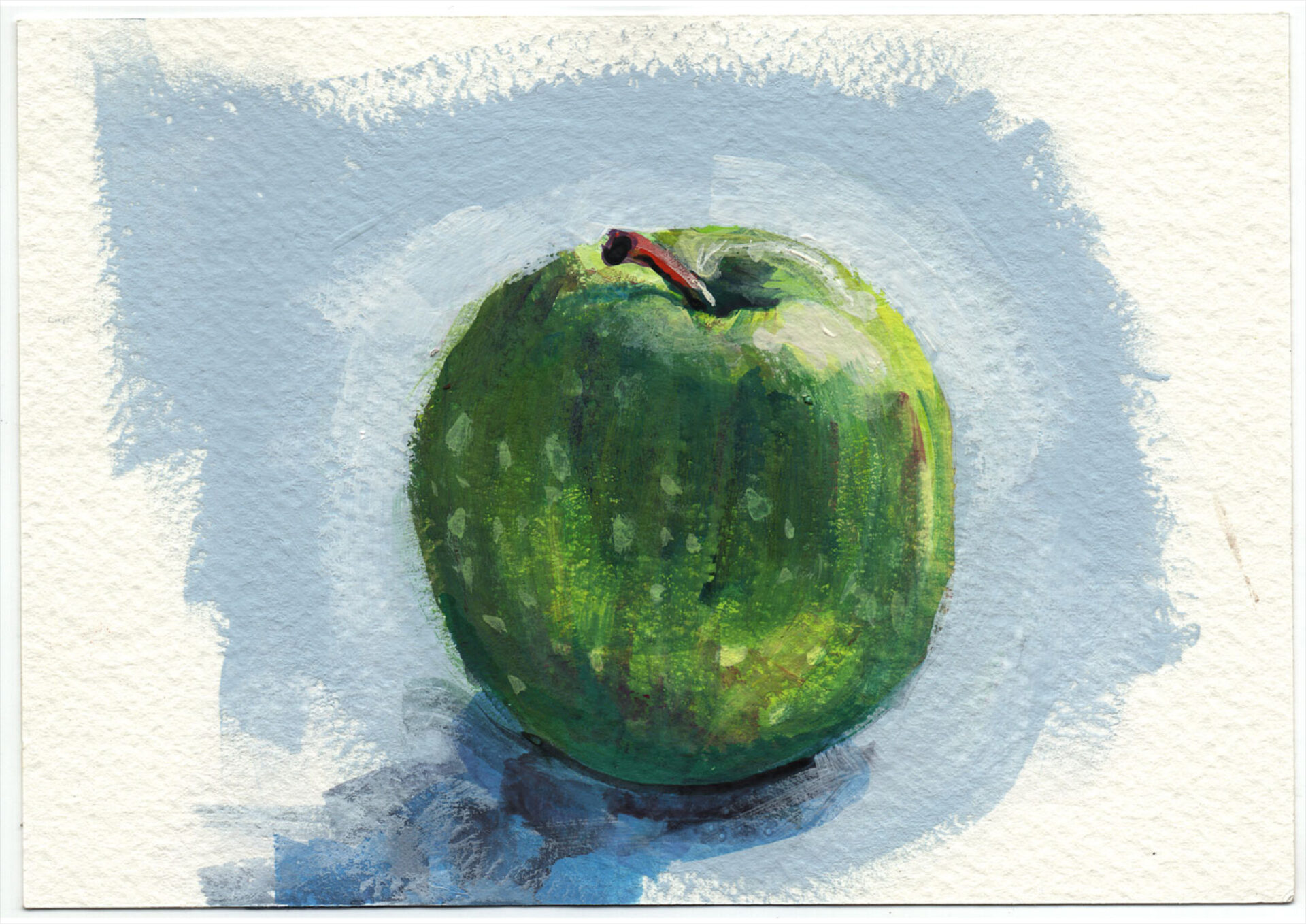 Apple gouache